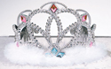 Diamond Electroplated Tiara w/ Marabou